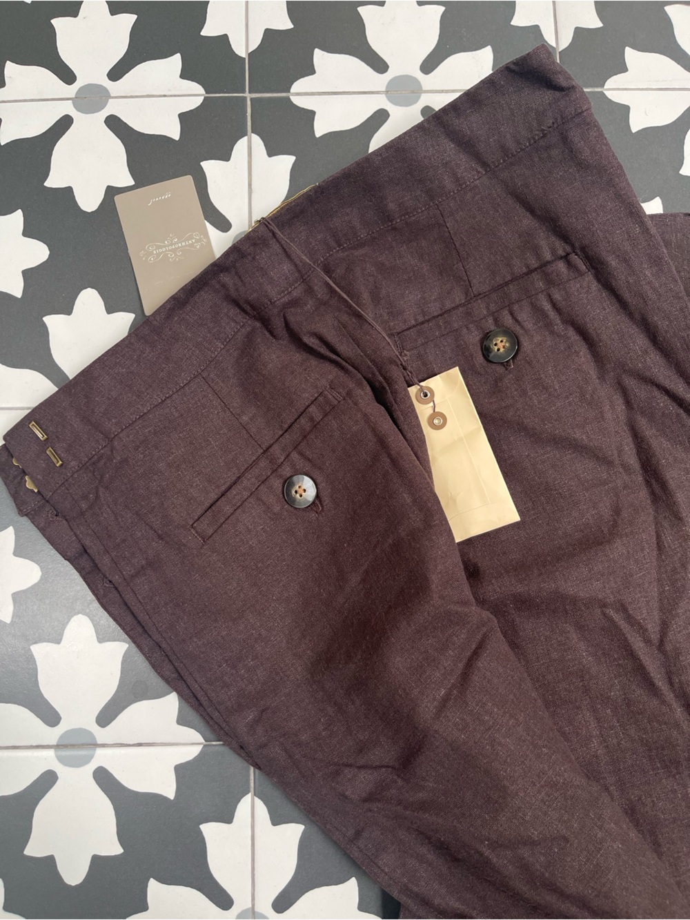 elevenses Wide Leg Pants in Deep Plum Brown